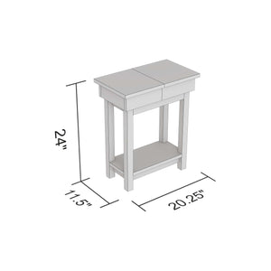 Accent Table with Open Top Drawer