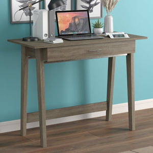 Dark Taupe Computer Desk with 1 Large Drawer