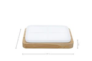 Alpha Modern Bamboo Resin Style Ensemble Including Liquid Soap Pump Lotion Dispenser, bath accessory