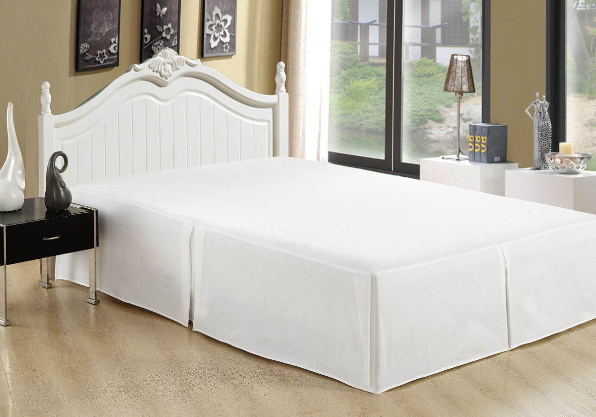 Ultra Soft Silky Hotel Quality All Season Deep Pocket 16 Inch Drop Solid Tailored Rayon from Bamboo Bed Skirt
