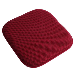 Premium Thick Comfortable Cushion Memory Foam Chair Pads Honeycomb Pattern Nonslip Rubber Back Seat Topper Rounded Square 16 x 16 Seats Cover for Kitchen Chairs, 2 Pack