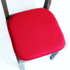 Premium Thick Comfortable Cushion Memory Foam Chair Pads Honeycomb Pattern Nonslip Rubber Back Seat Topper Rounded Square 16 x 16 Seats Cover for Kitchen Chairs, 2 Pack