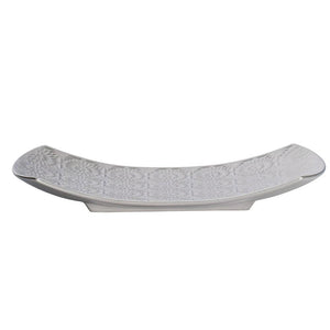 Clara Embossed Mandala Ceramic 8x14.5&quot; Platter