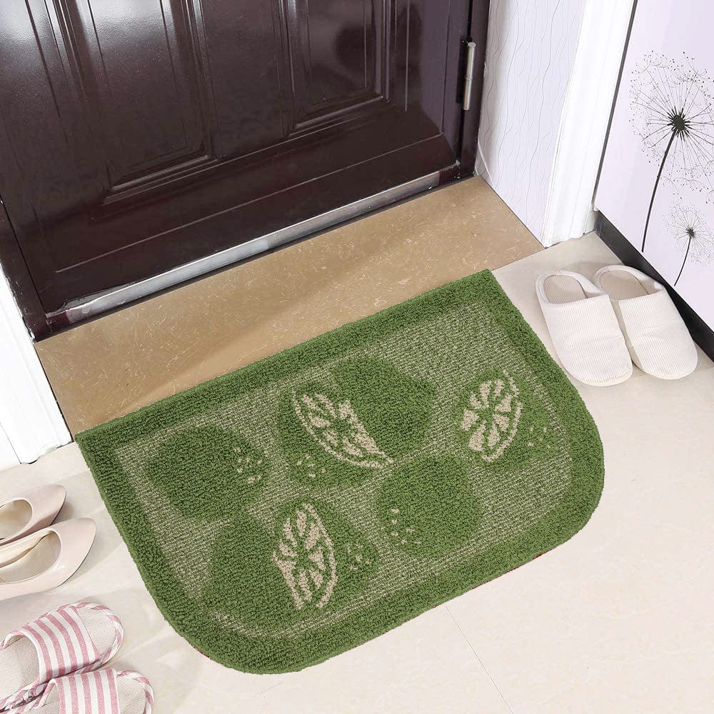 Green Lime Design Ultra Water Absorbent Soft Durable Woven Fluffy Runner Floor Mat Indoor Kitchen Rug, Non-Slip Rubber Backing Safety