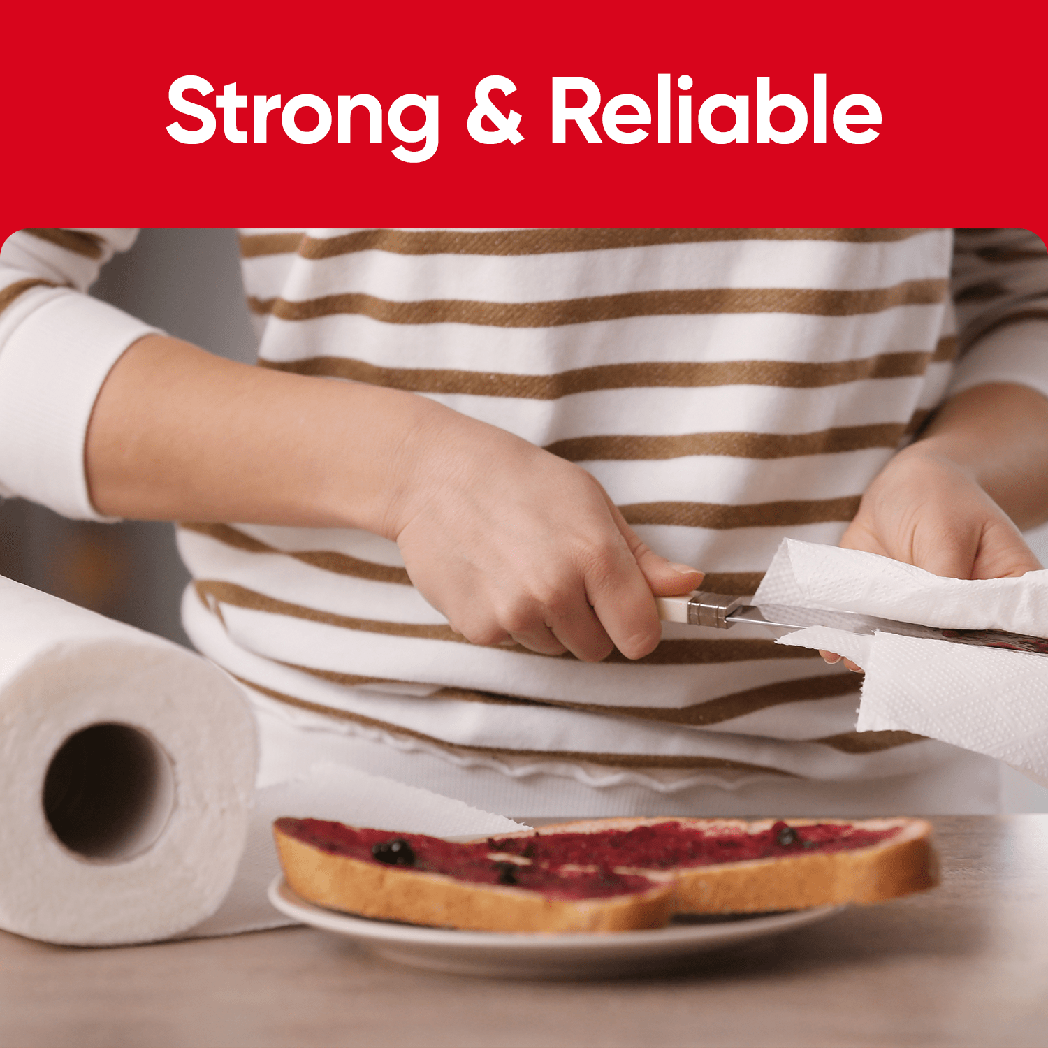 Tree Free Strong & Absorbent Paper Towels, 150 Sheets per roll, 6 Rolls Per Package