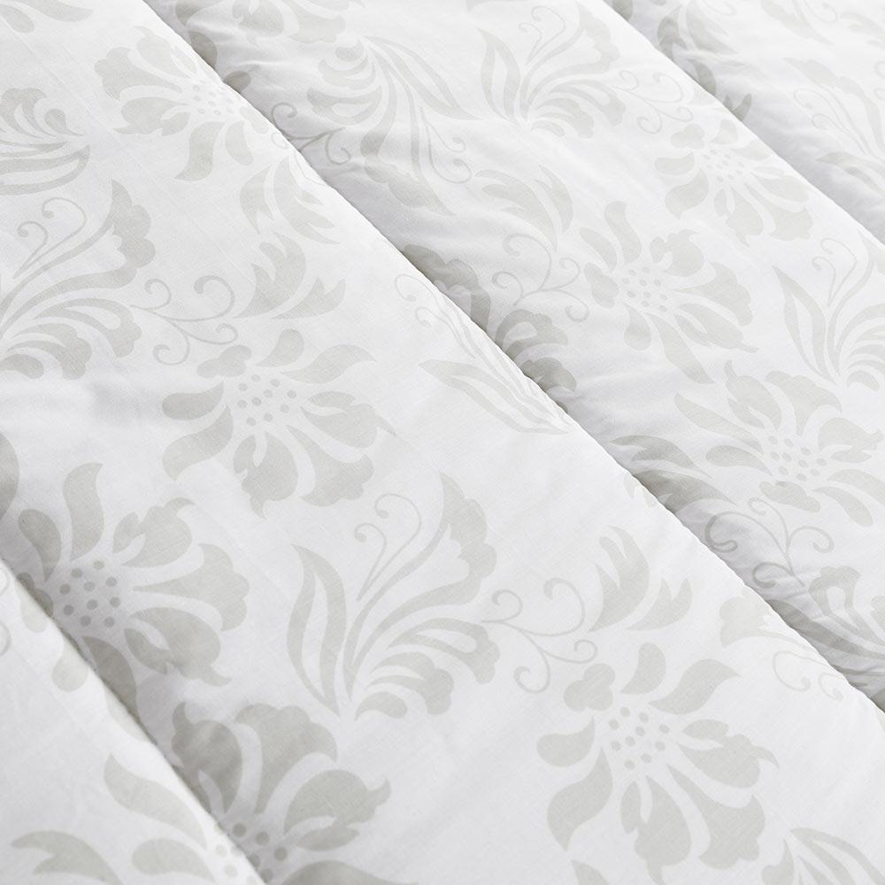 Floral Neutral Grey 5-Piece Comforter Set (Queen / King Size)