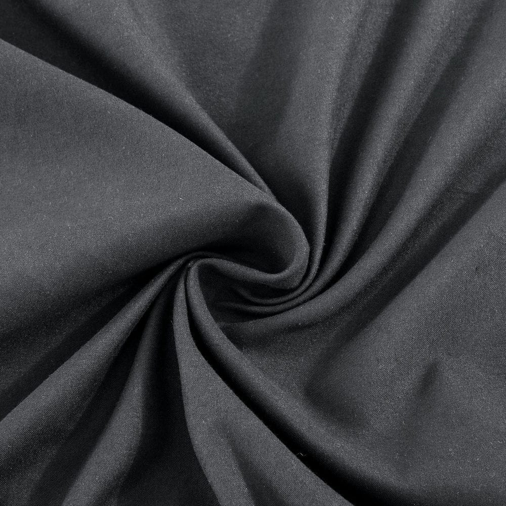 Black bedsheet set Silky Deep Pocket Solid Rayon from Bamboo 3 Pieces Sheet Set with 1 Embroidered Pillowcase