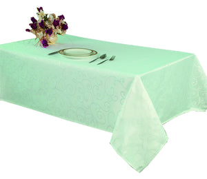 Premium Solid Damask Kitchen Tablecloth