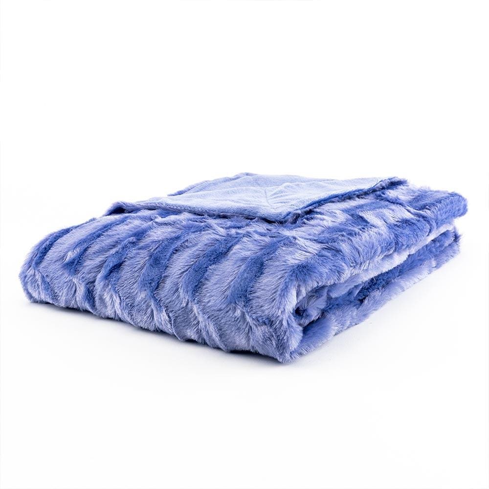 Faux Mink Fur Reversible Throw Blanket - FLATO HOME