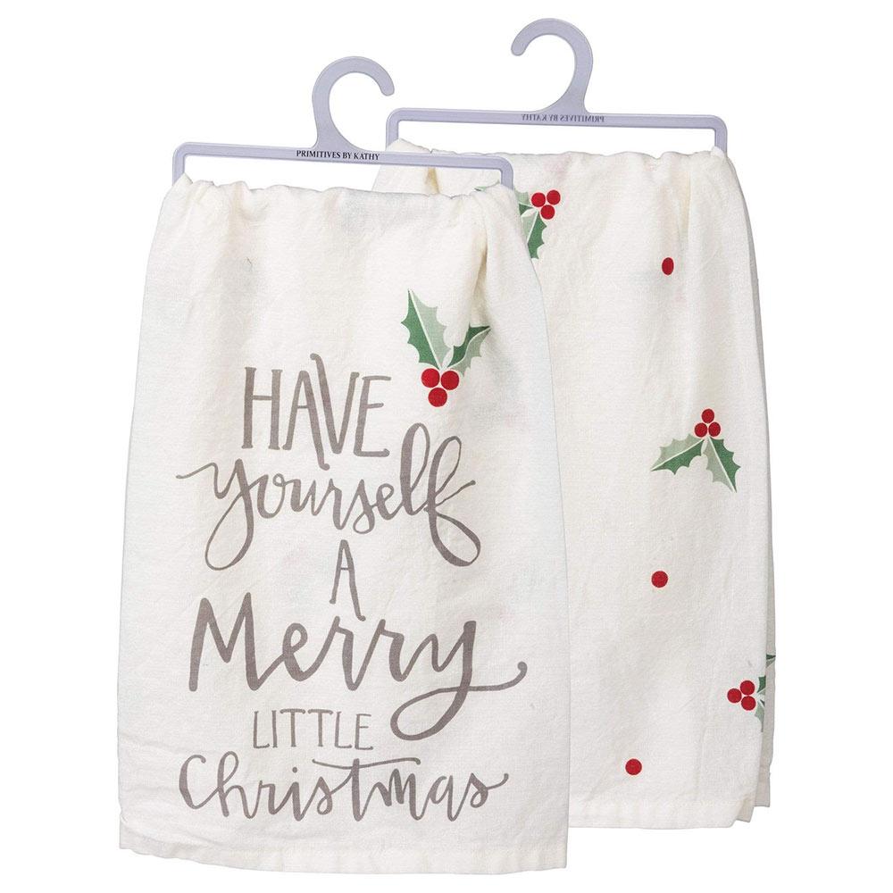 &quot;Have Yourself A Merry Little Christmas&quot; Christmas Kitchen Towel