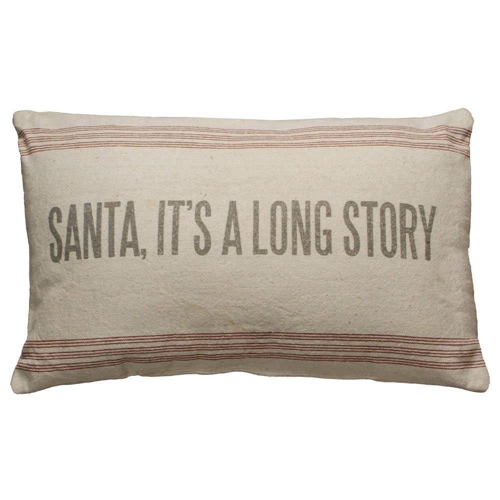 &quot;Santa, it&#39;s a Long Story&quot; Christmas Pillow